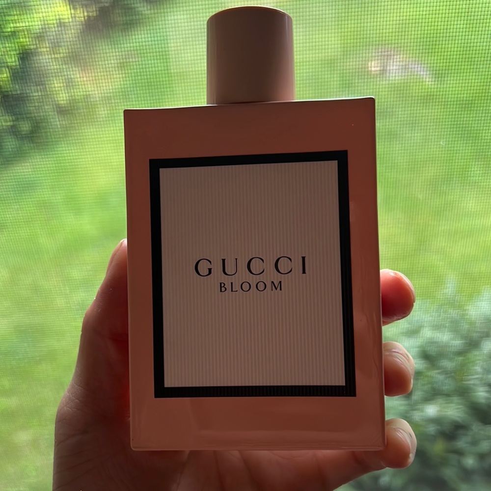 Nearly full bottle of Gucci Bloom 3.3oz perfume